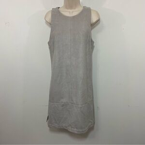 Waverly Grey Suede Sleeveless Gray Dress faux suede cutout back stretch size 6